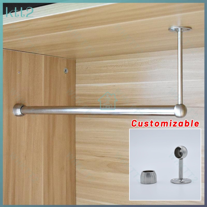 Wardrobe clothes rod stainless steel clothes drying rod custom 19 tube