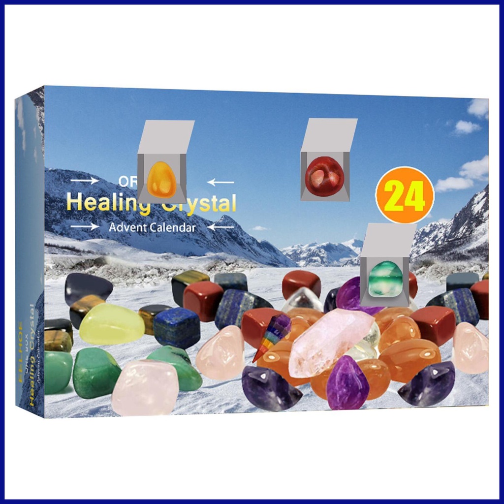 Healing Crystal Advent Calendar Advent Calendar With 24 Gemstones For