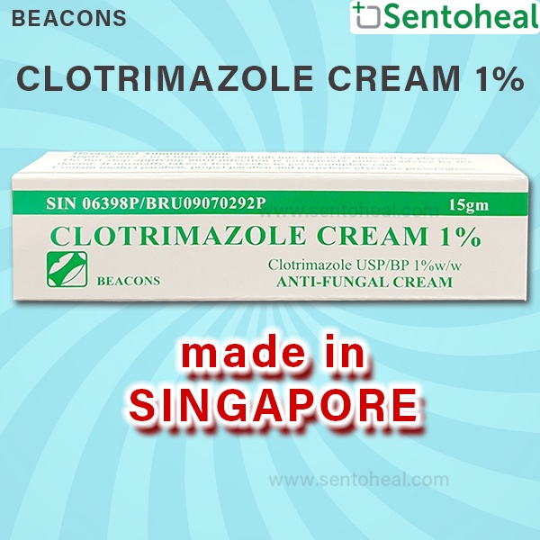 Beacons Clotrimazole Cream 1 15g Antifungal cream/ Candidiasis/ Tina/ Yeast/ Moulds Shopee
