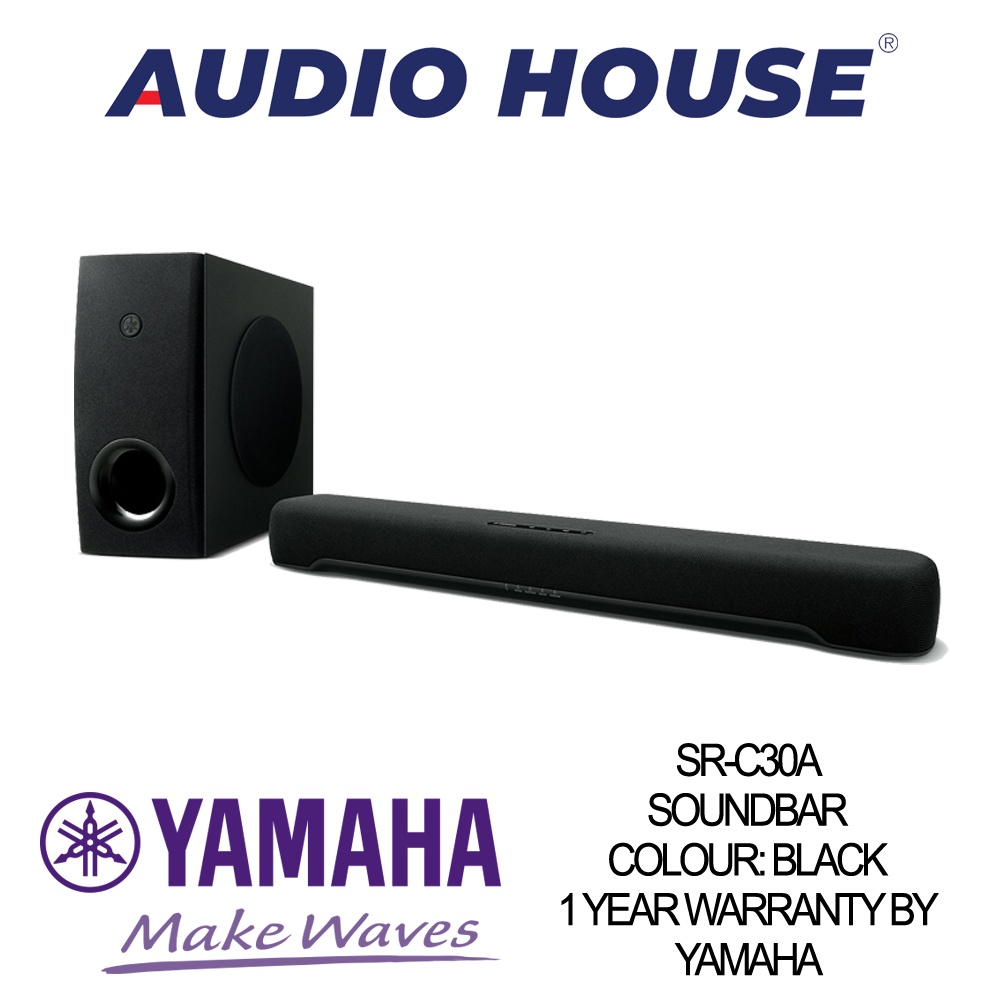 Yamaha SRC30A Compact Sound Bar With Built In Subwoofer, 44% OFF