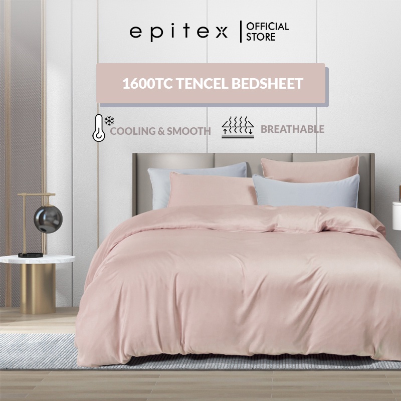 (New Arrival) Epitex 100 Tencel Solid 1600TC Collection Bedsheet
