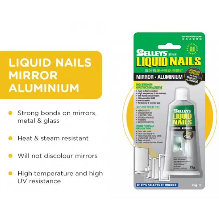 Selleys Liquid Nails Mirror Aluminium 75g Shopee Singapore