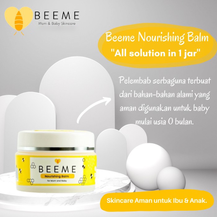 HITAM Beeme Nourishing Balm 15gr Safe Skincare For Mothers And Babies