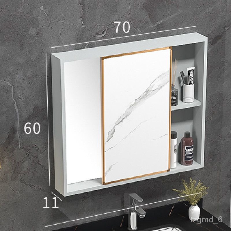 bathroom mirror Hidden Sliding Mirror WallMounted Alumimum