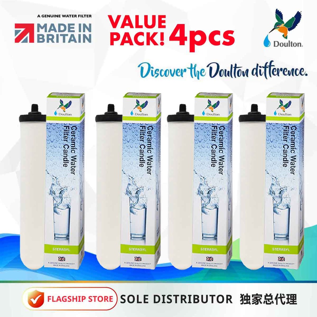 4PCS, Doulton Sterasyl 9204 (NSF) Ceramic Water Filter Candle, 10,000L