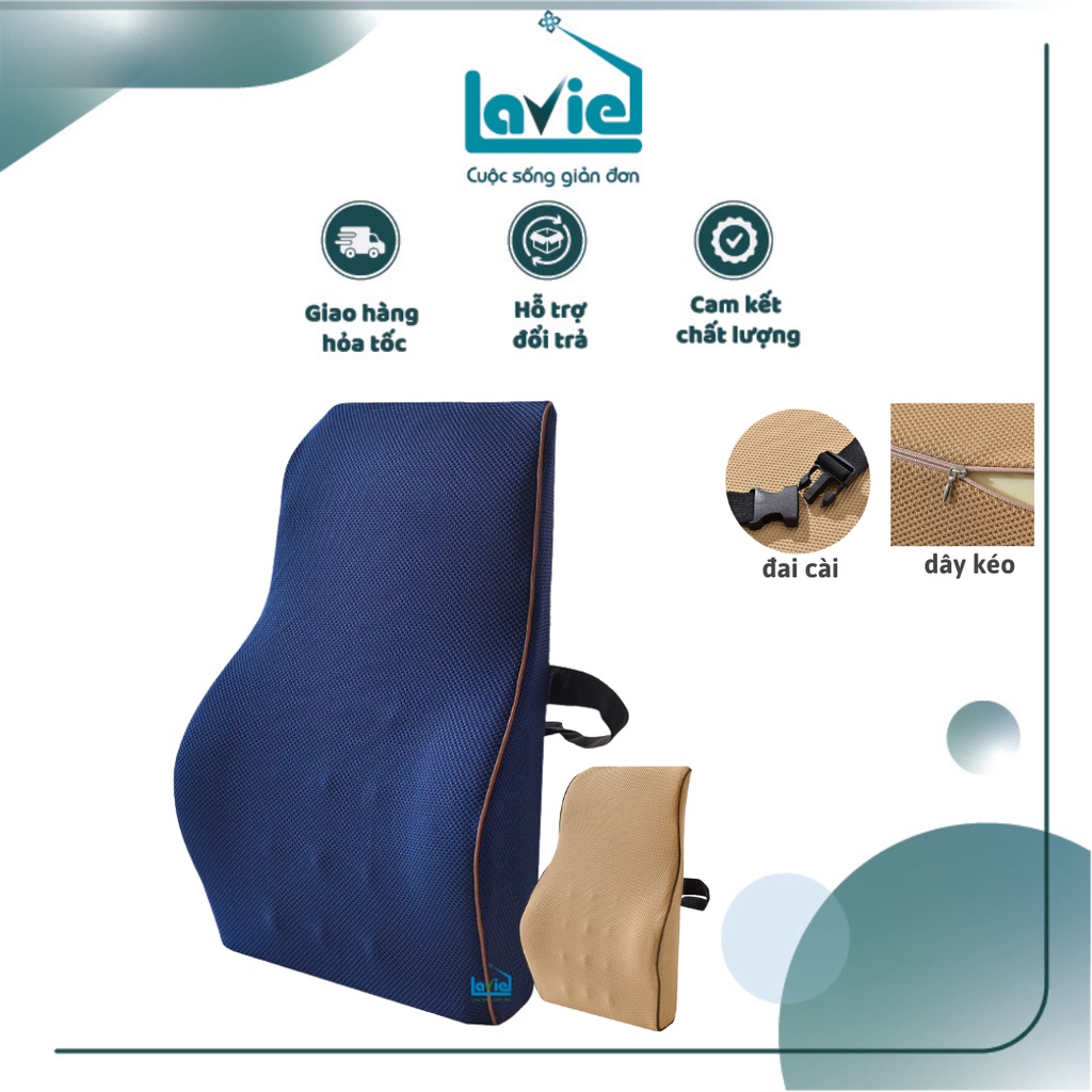 Gối Tựa Lưng Ghế Văn Phòng Bằng Cao Su Non Có Đai Cài Dùng Cho Ghế Lưng Cao - Ghế Boss