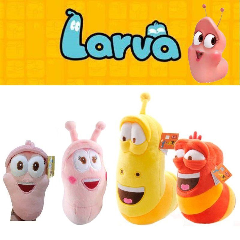 Korean Cartoon Larva Plushie Toys Fun Insect Bug Caterpillar Worm