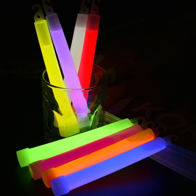 Brand New UpgradeGlow Stick 6 inch Party Concert Emergency Light Stick Outdoor Hiking Camping Lightning Neon Sticks