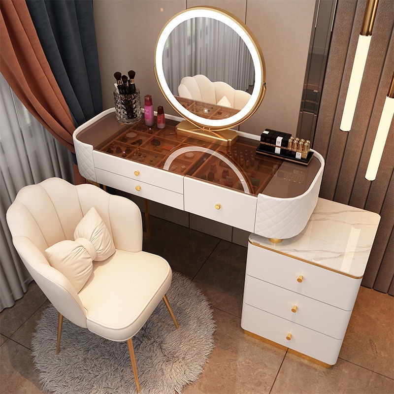 Dressing Table Light Luxury High-end Bedroom Simple Dressing Table ...