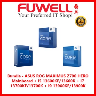 Bundle - ASUS ROG MAXIMUS Z790 HERO Mainboard + I5 13600KF/13600K + I7 13700KF/13700K + I9 13900KF/13900K