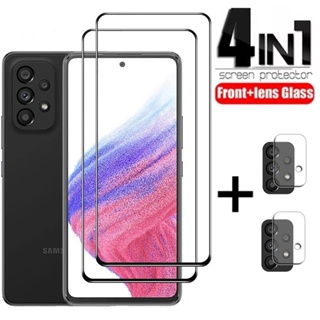 4in1 Tempered Glass Screen Protector Camera lens Anti-Scratch Protective Film For Samsung Galaxy A23 A73 A53 A13 A23 A03 5G