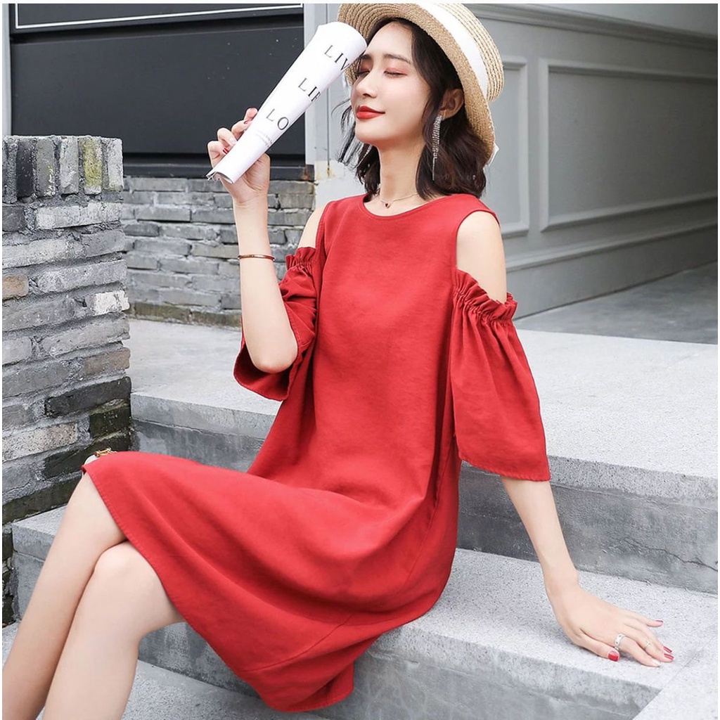Image of 2022 New Style Loose Strapless Sweet Mori Chiffon Dress #4
