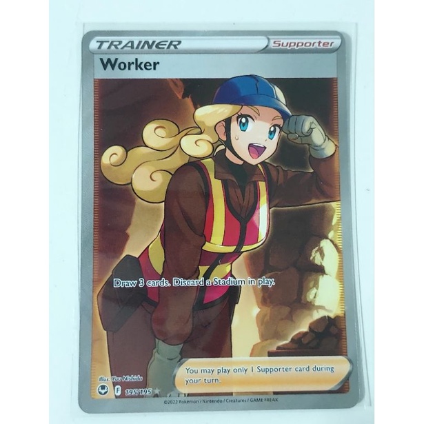 Pokemon worker full art trainer supporter silver tempest card | Shopee ...