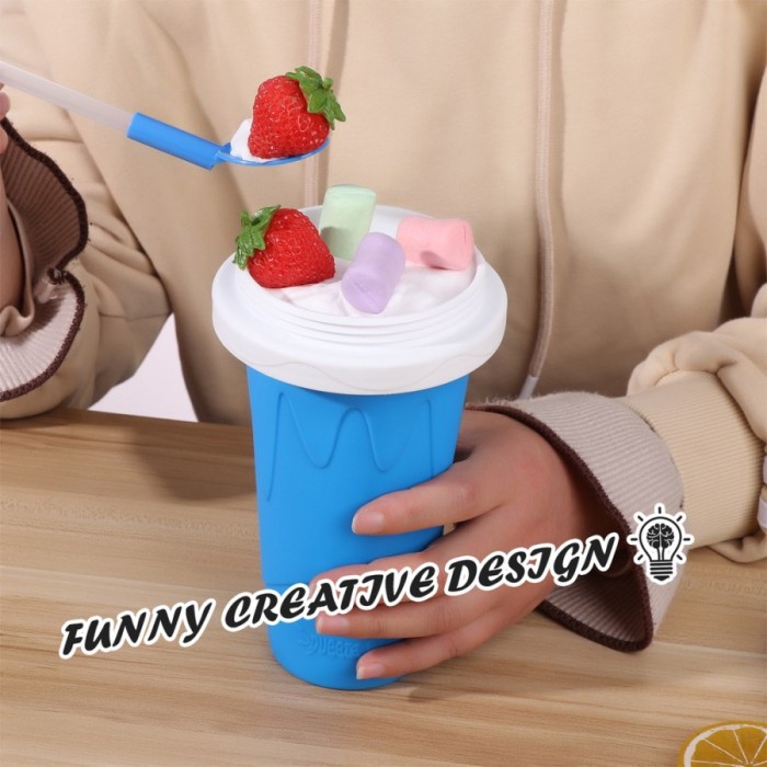 Frozen Magic Cup Ice Cream Maker Slushy Cup Smooties Squeeze Cup Shopee Singapore