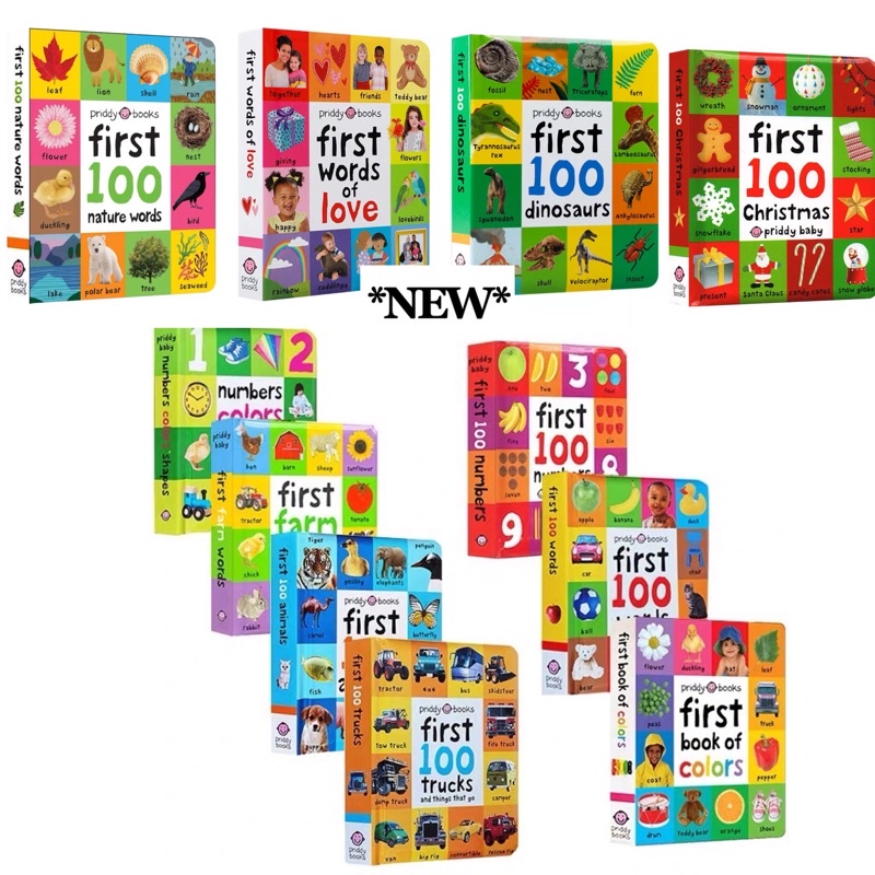 Readystock First 100 Words 100 Numbers 100 Trucks 100 Animals