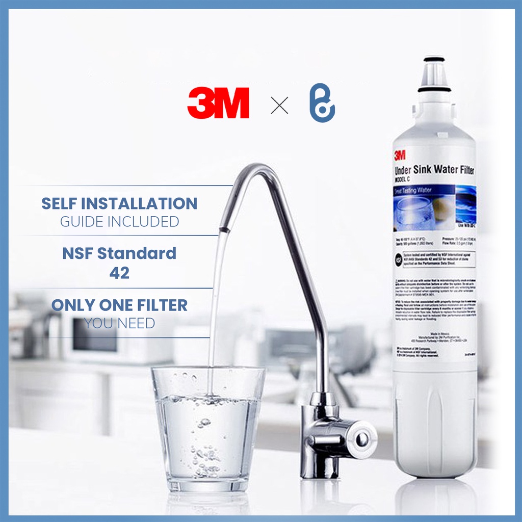 3M Under Sink DIY Drinking Water Filter Kit/Water Filter/Under Sink Water Filter/Purifier Filter