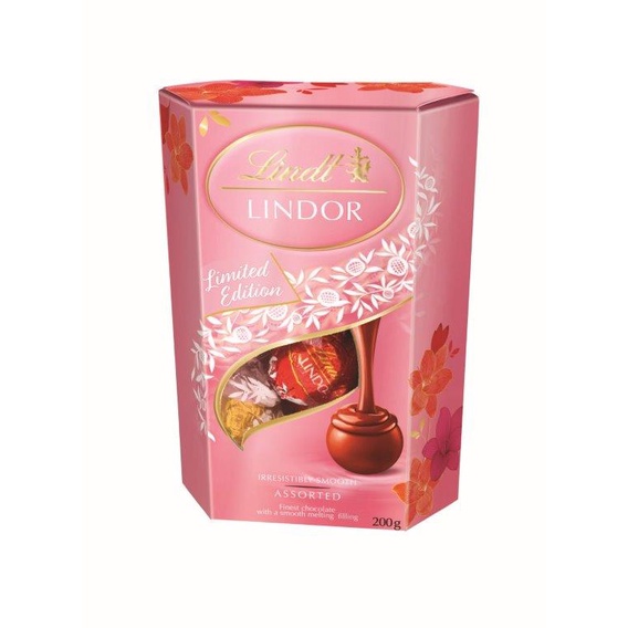 Lindt Lindor Cornet Pink Assorted 200g Shopee Singapore