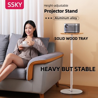 Ready Stock,SSKY小天 L38 with tray Projector Stand Floor Projector Holder, can hide wires aluminum alloy height adjustable