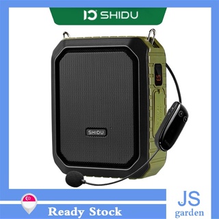 SHIDU S618 M800 UHF Wireless Voice Amplifier Bluetooth Waterproof Portable18W Support AUX TF USB Disk （English Voice）