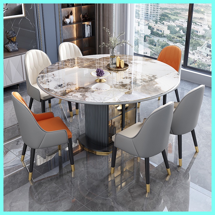 Sintered Stone Foldable Table Stone Extendable Dining Table With