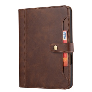 Calfskin Pattern With Pen Slot External Card Suitable For iPad min 6 Tablet Cover Flip 10.2 pro 11 12.9 air 4 5 Protective Cases