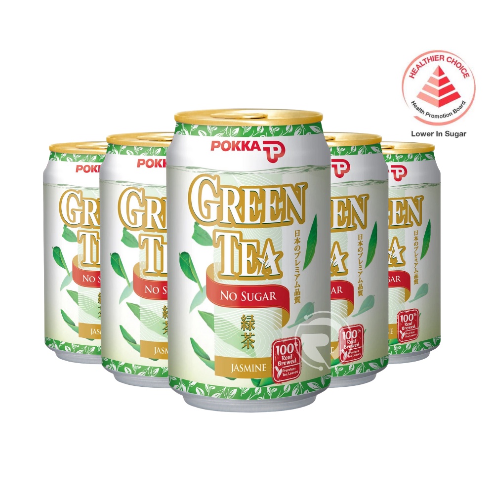 Pokka Jasmine Green Tea [No Sugar] (300ml x 24 Cans) Shopee Singapore