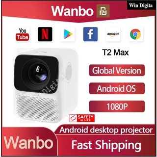 Global Version Wanbo T2 MAX LCD Portable Mini Projector LED Support 1080P Vertical Keystone Correction Home Theater