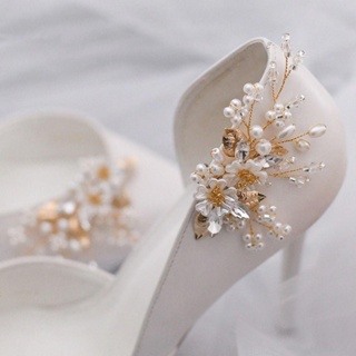 WONDER 1 pair Wedding Shoe Decorations Women Pearl Brooch Charm Buckle #8