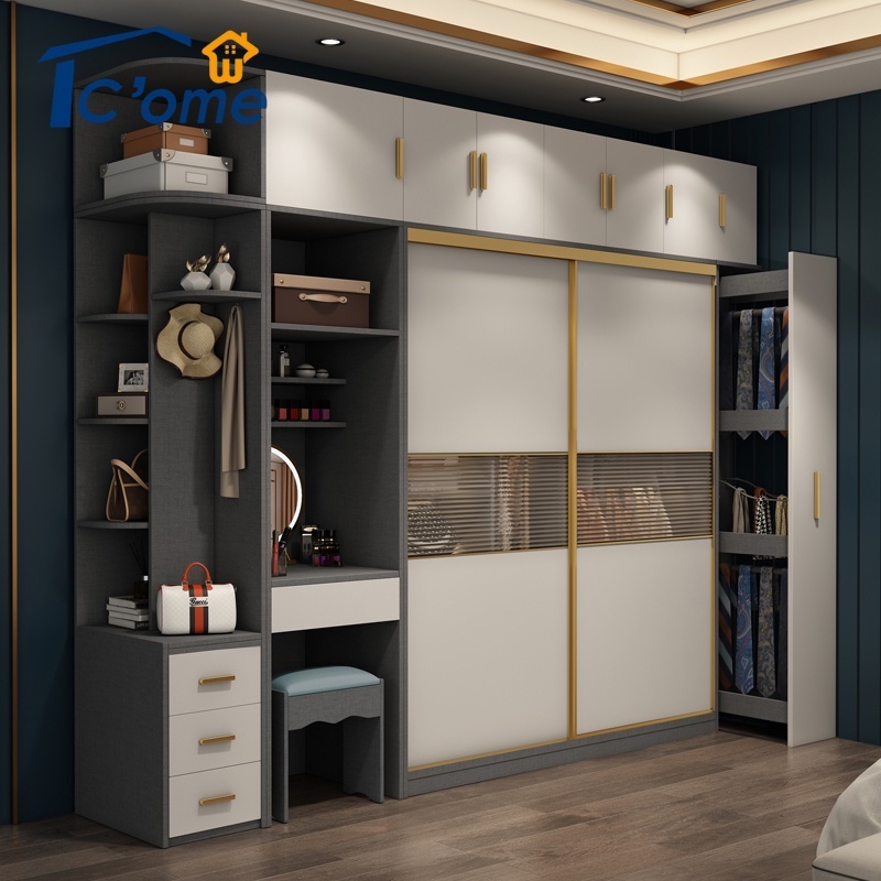 Lu Luxury Solid Wood Wardrobe Modern Simple Assembly Household Bedroom
