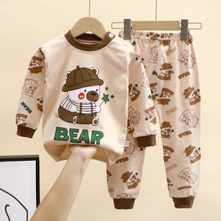 Casual Baby Boys Girls Sleepwear Clothing Autumn Cartoon Kids Cotton Pajamas Set #2