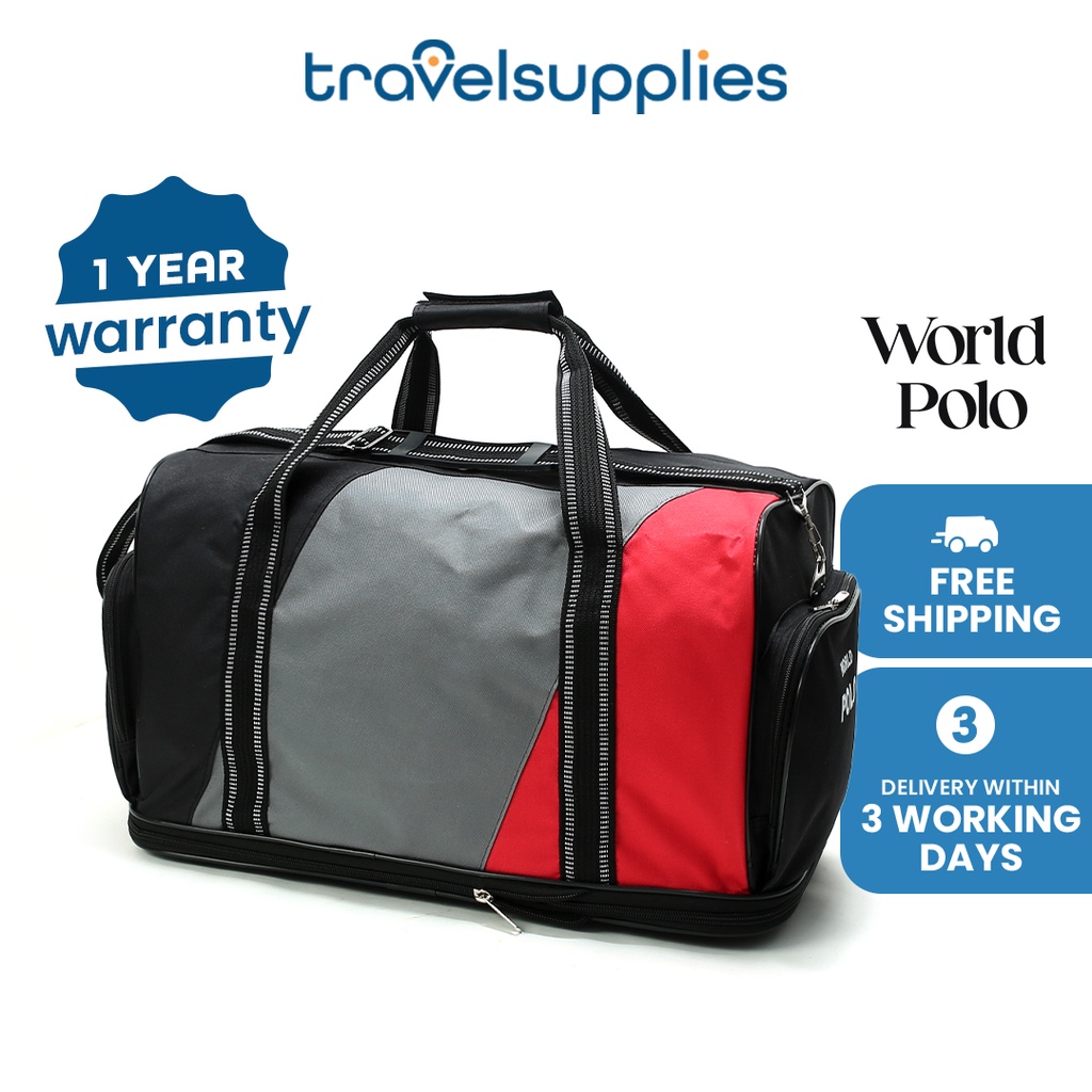 Travelsupplies World Polo Large Capacity Expandable Unisex Big Duffle Bag with 3 Compartments