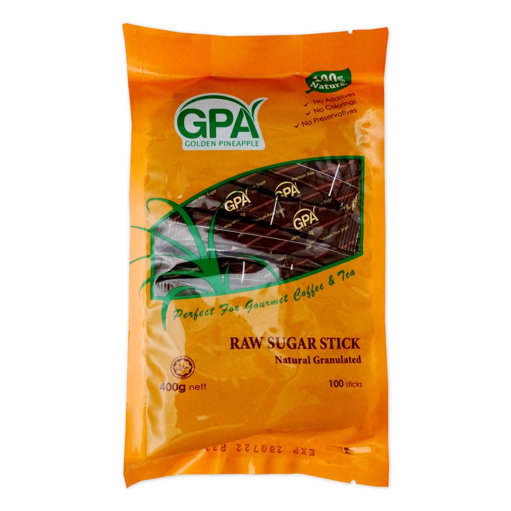 GPA Raw Sugar Sticks 400g ( 4g x 100s ) Shopee Singapore