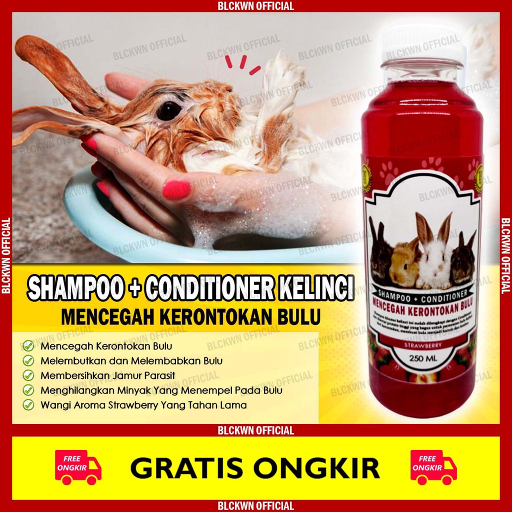 SAMPO Strawberry Fragrance Rabbit Conditioner Shampoo Prevent Hair Loss