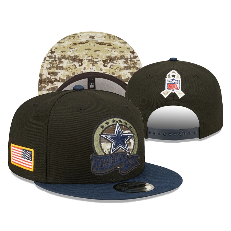 Dallas Cowboys New Era 2021 Salute To Service 39THIRTY Flex Hat - Black/Camo