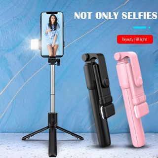 【SG STOCK】Multifunction Remote Control Self-timer Rod with Fill Light Portable Extendable Selfie Stick Tripod