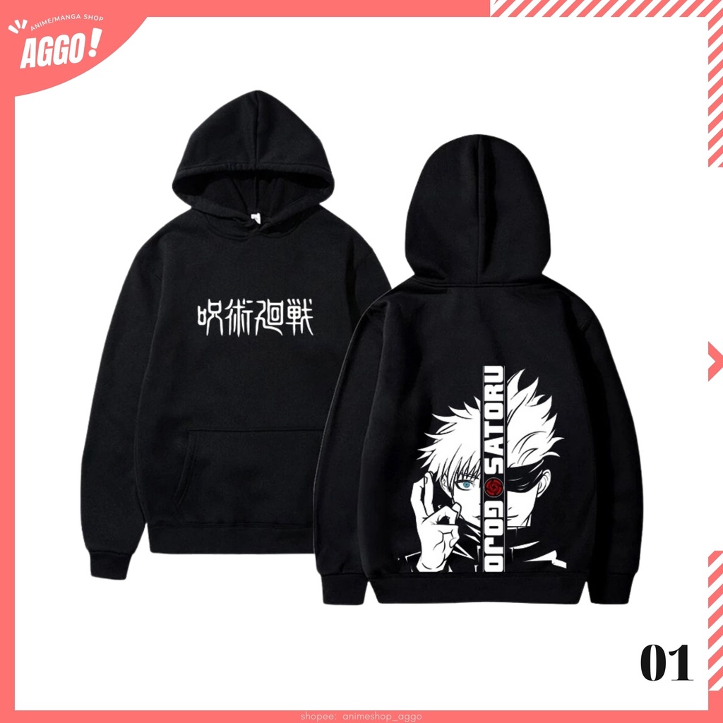 Áo Hoodie Nỉ Anime Jujutsu Kaisen- Jujutsu kaisen Gojo Satoru Nobara Yuji Megumi, Áo Nỉ Dày Dặn Phon