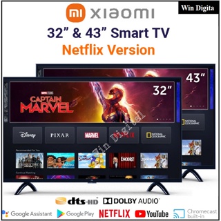Official Xiaomi 3 Years Warranty [READY STOCK] Xiaomi Mi Smart TV P1 (32” FHD /43” 4K UHD) | Android 10 Smart TV)