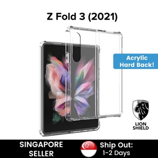 [SG] LionShield Samsung Galaxy Z Fold 3 5G Case with 4-Corner Bumper (Acrylic, Hard, Clear)