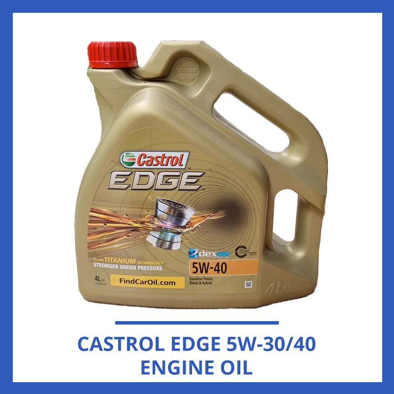 Castrol EDGE 5W30/40 Engine Oil Car Lorry Engine Oil 4 Litres Shopee Singapore
