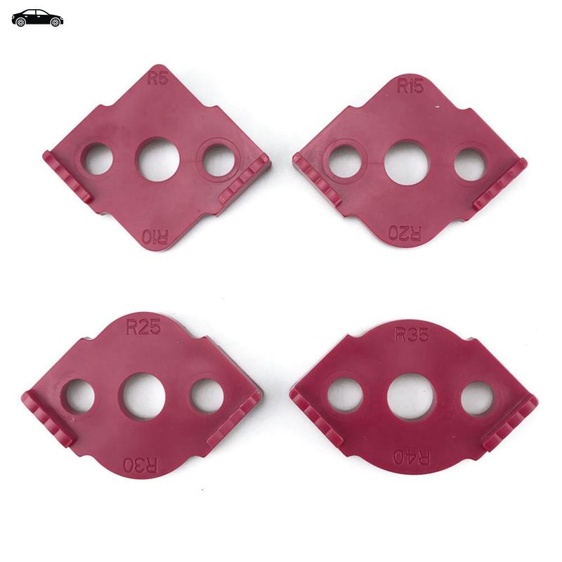 4Pcs Woodworking Router Corner Radius Templates Jig R5 to R40 Routing ...