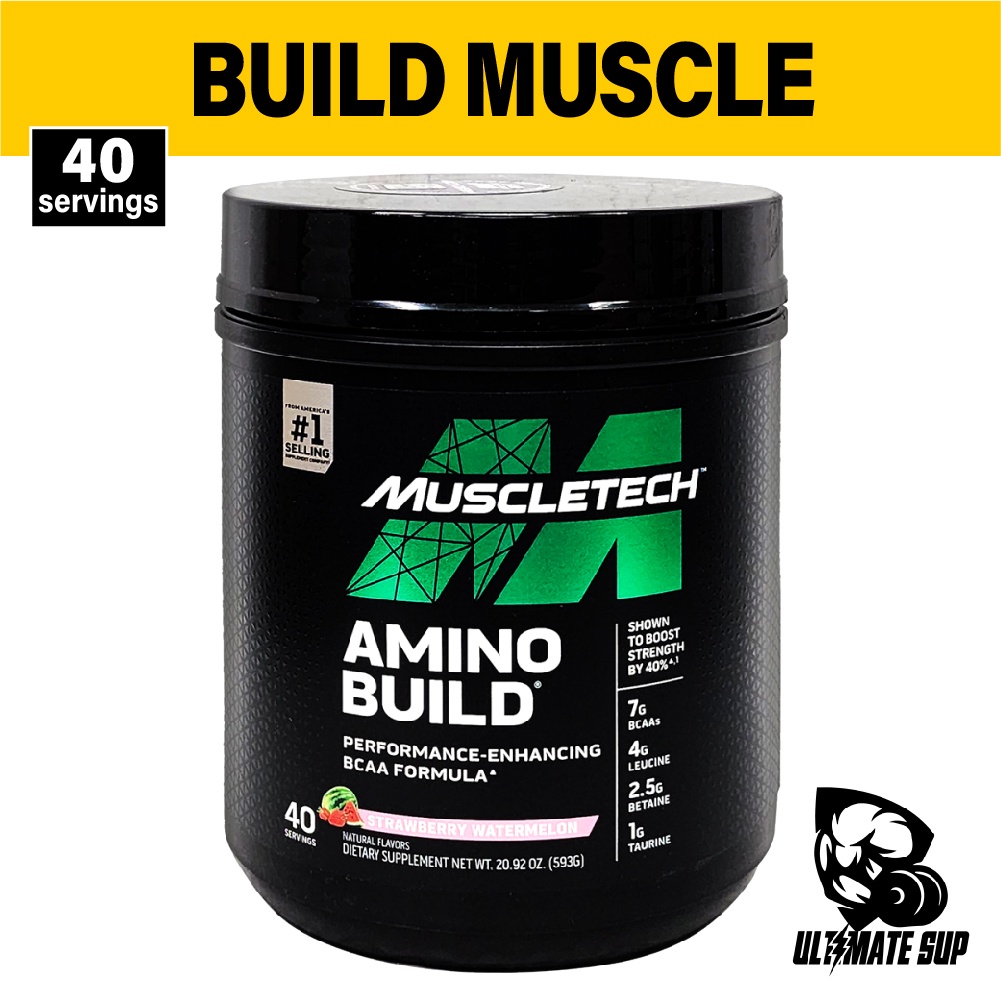 Muscletech Amino Build, BCAA, Amino Acid + Electrolyte Powder, Support ...