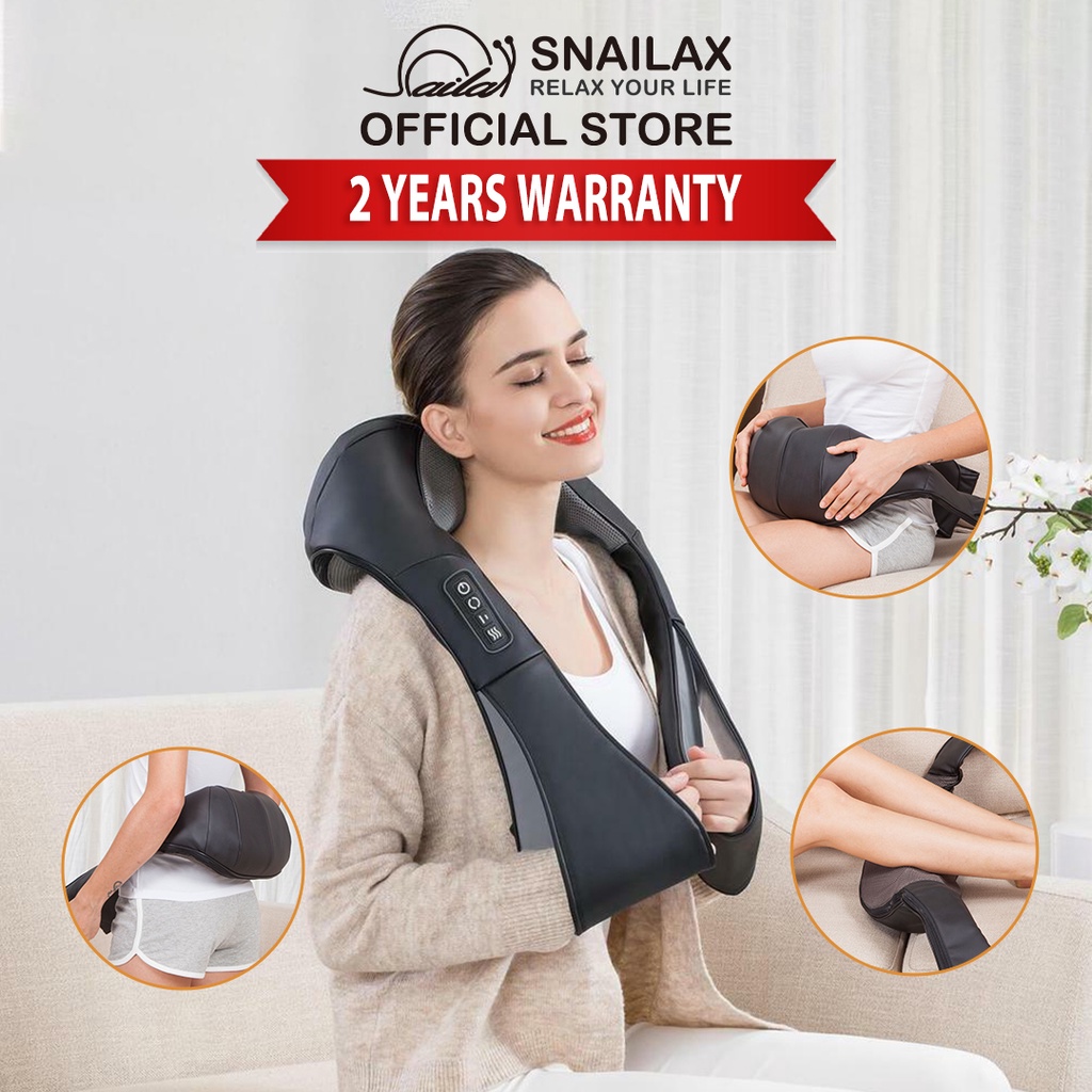 SNAILAX SL632NC Cordless Shiatsu Neck, Shoulder & Back Massager with