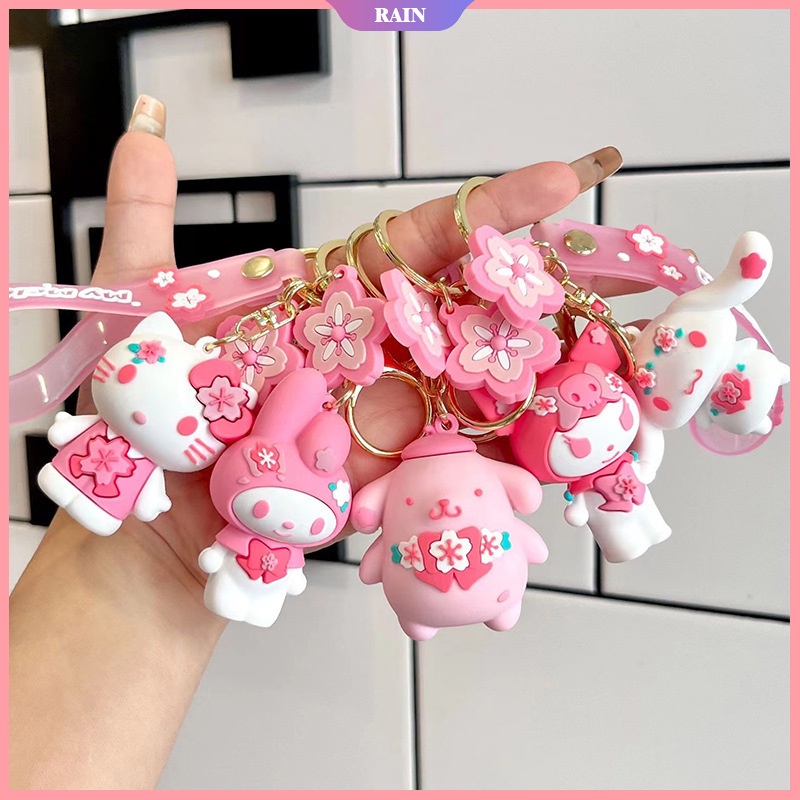 Kawaii Anime Sanrio Figure Kuromi Keychain Hello Kitty Pendant My