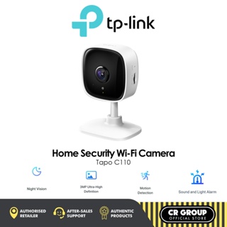 TP-Link Tapo C110 Home Security Wi-Fi Camera 3MP Resolution Motion Detection Sensor Up to 30ft Night Vision