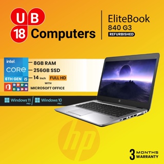 Hp Elitebook 840 G3,  Core i5 6th GEN, Windows 10/11 PRO , MS Office Package,(Refurbished)
