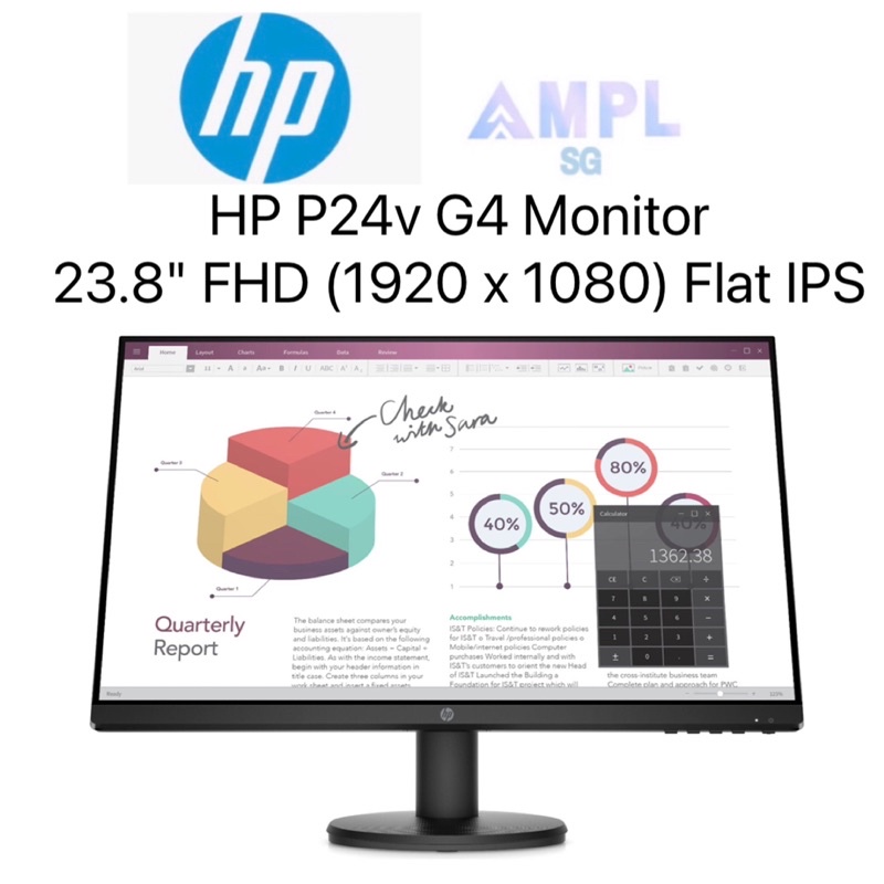 HP P24v G4 Monitor 9TT78AA/ FHD (1920 x 1080)/ IPS / Display Input Type