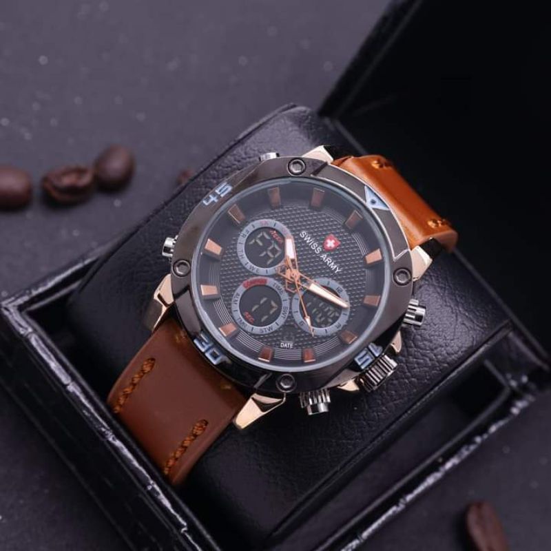 PRIA ️ Swiss Men's Watch.Armi SA Leather 4.7cm FASHION Clock-JAM