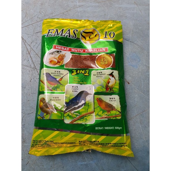 Emas 10 FINE (2MM TO 4MM) Bird pellet, all birds pellets feed, nutrition food Shopee Singapore
