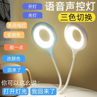11.10 Artificial intelligent voice control small night light usb plug-in acoustic mini Bedroom Bedside Portable LED Table Lamp