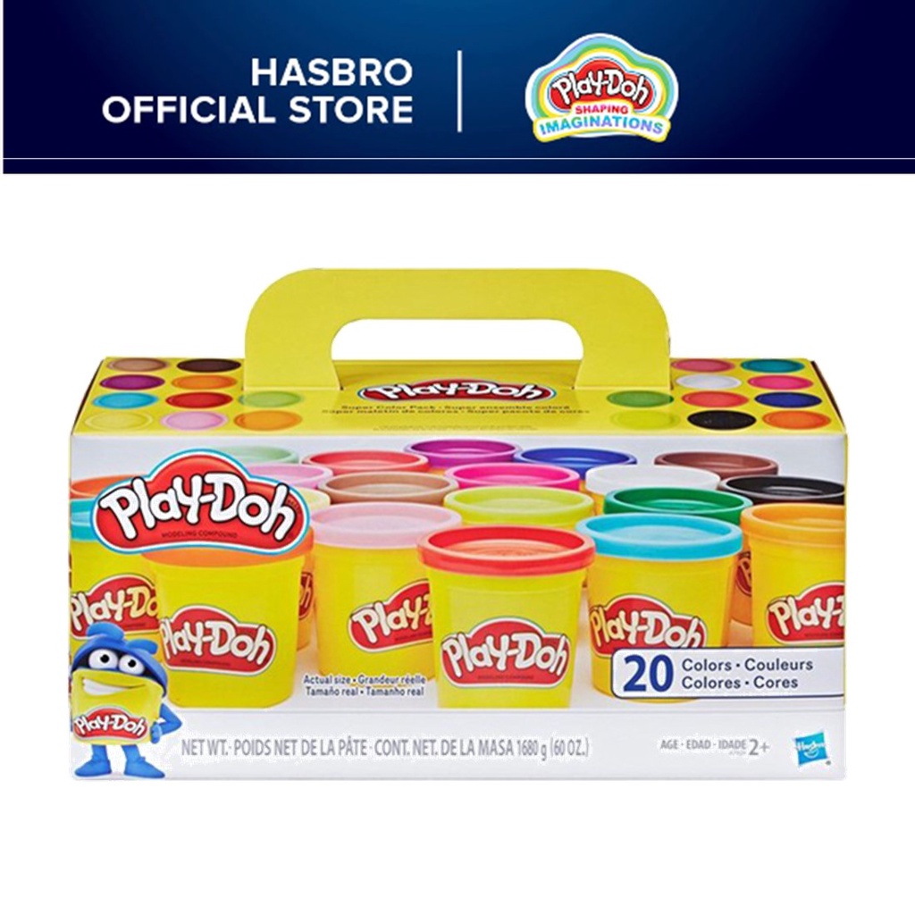 PlayDoh Super Colour Pack of 20 Cans, Play Doh Clay & Dough Toys for